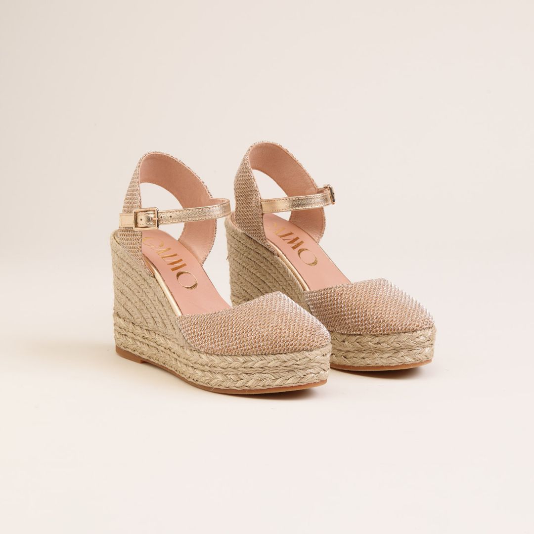 TIRI Gold espadrilles