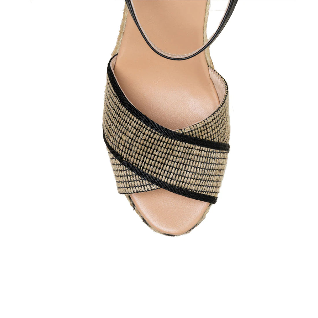 AROS Black Graphic wedges espadrilles