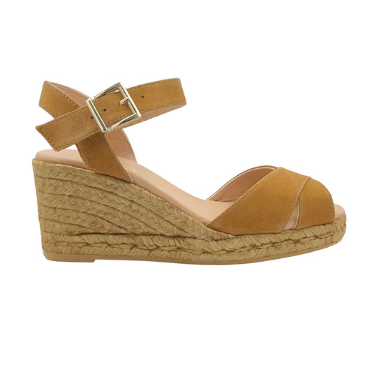 CLARA Cognac espadrilles