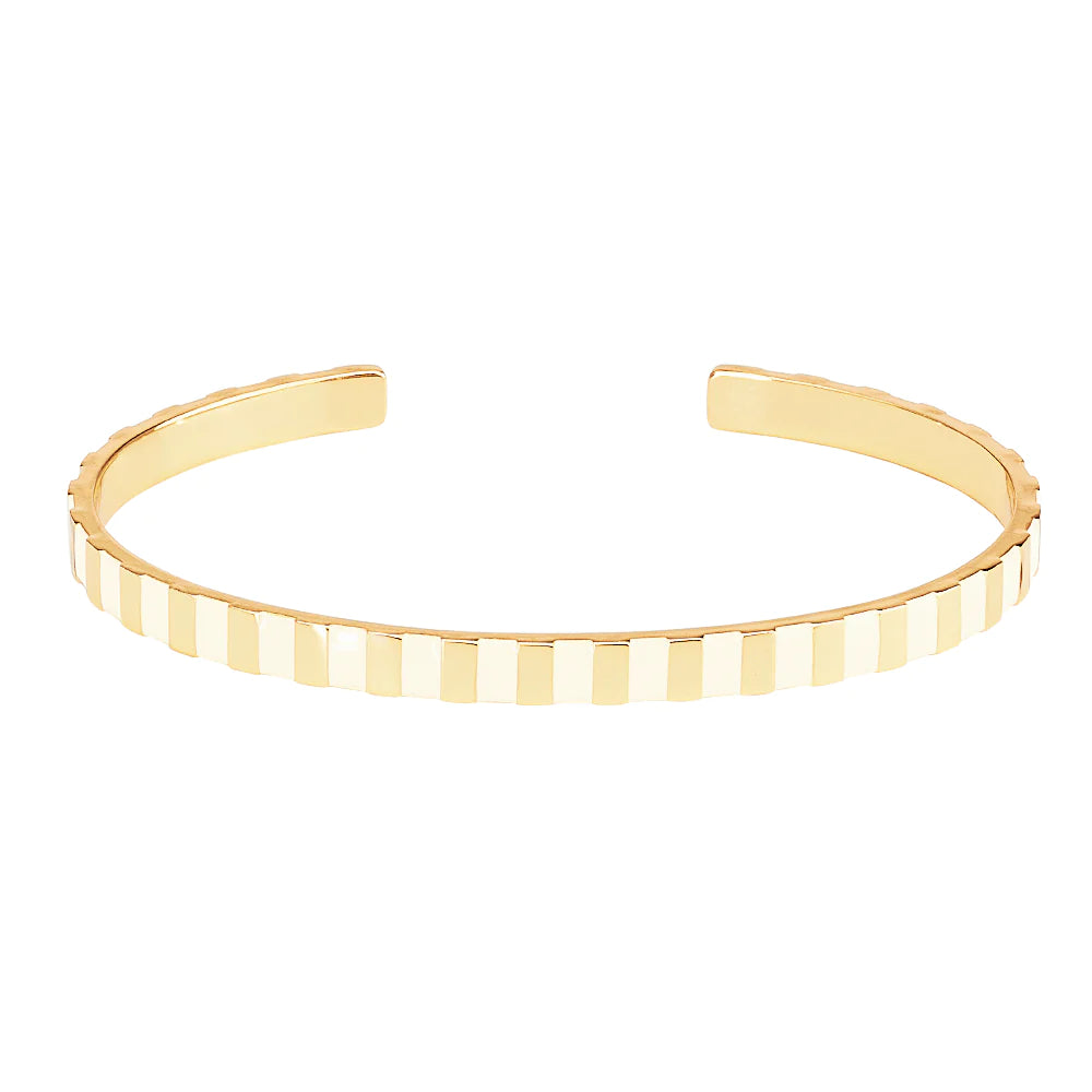 BANGLE UP - INES thin cuff - White