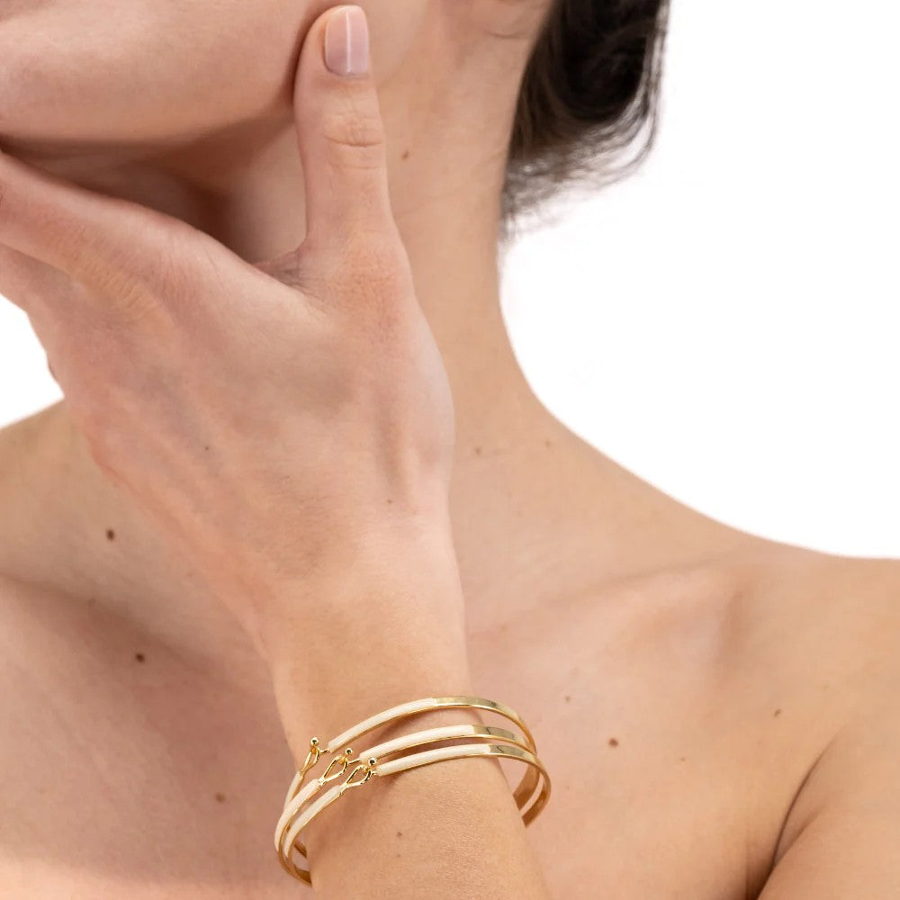 BANGLE UP - LILY white sand bracelet