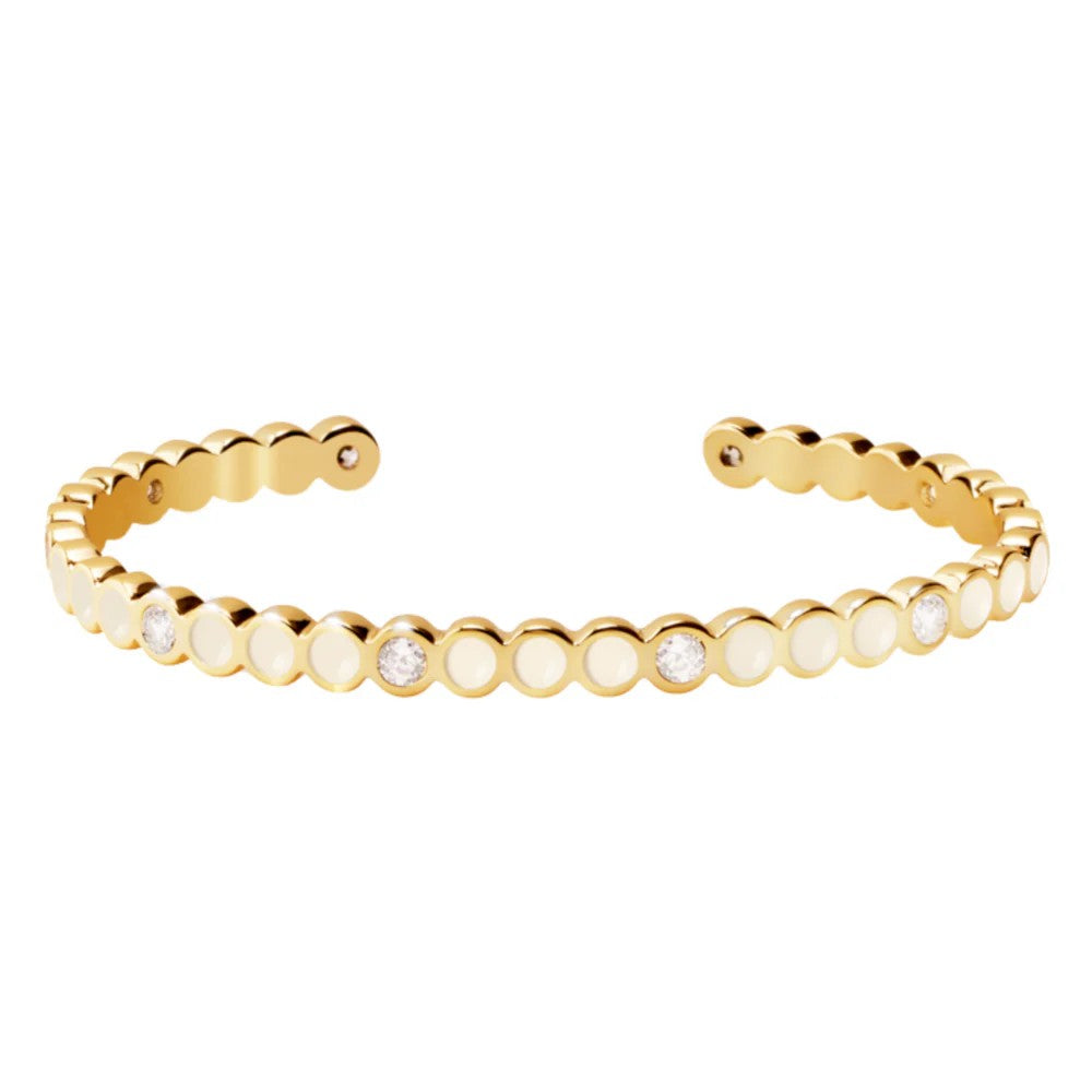 BANGLE UP - LUMI Sandy White and Zircons