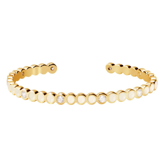 BANGLE UP - LUMI Sandy White and Zircons
