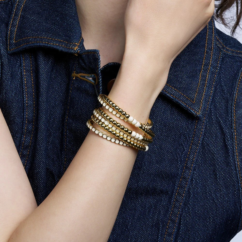 BANGLE UP - LUMI Pearl Sand White