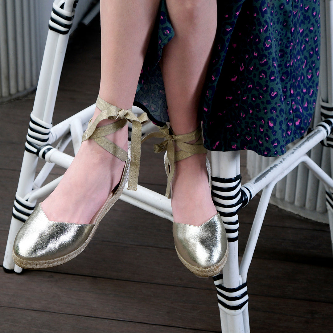 LINUS Gold espadrilles