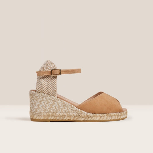 RONNY Nude wedge espadrilles