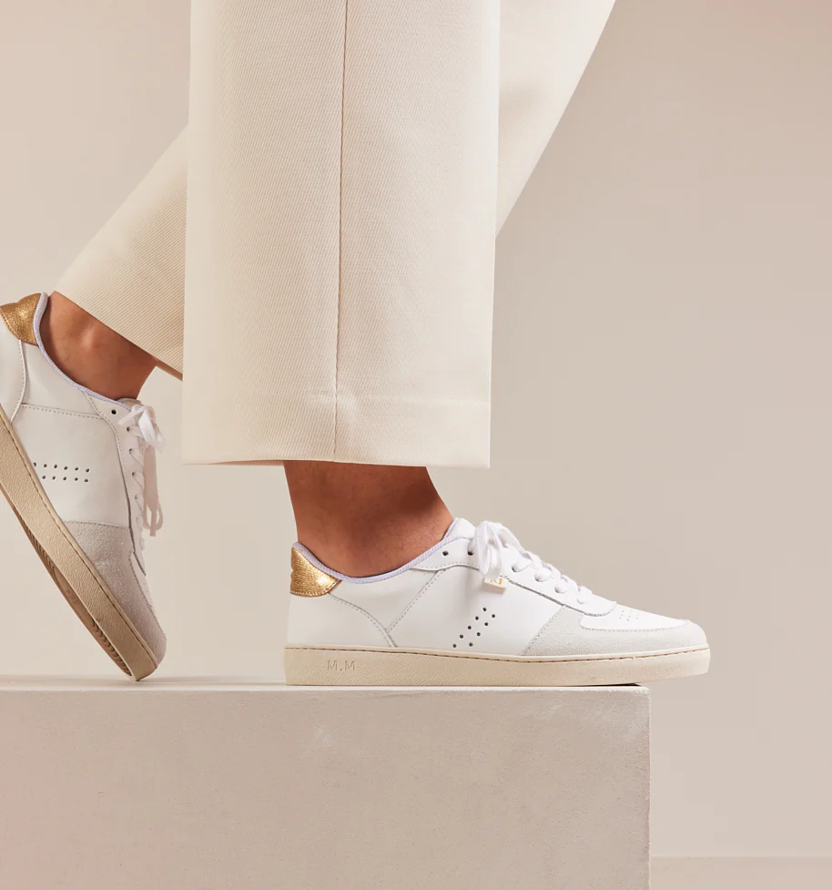 Trainers MARIE White & Gold