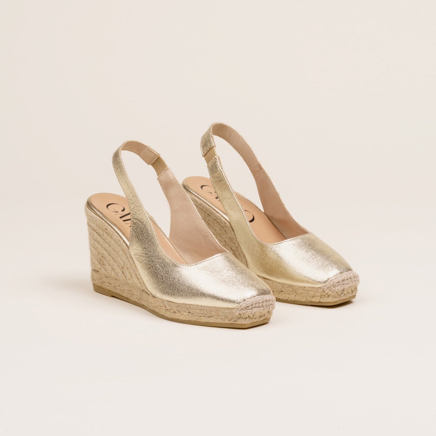 gold wedges handmade espadrilles in metallic leather and jute shoes espadrilles Singapore