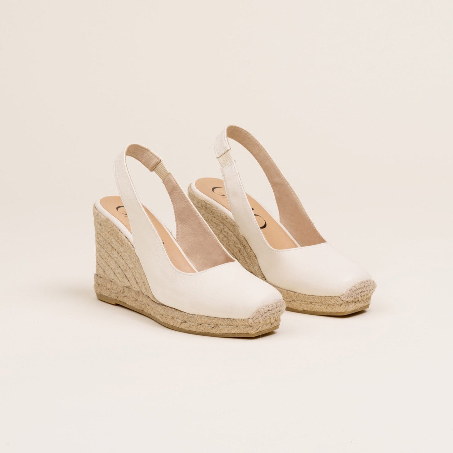white wedges handmade espadrilles in metallic leather and jute shoes espadrilles Singapore