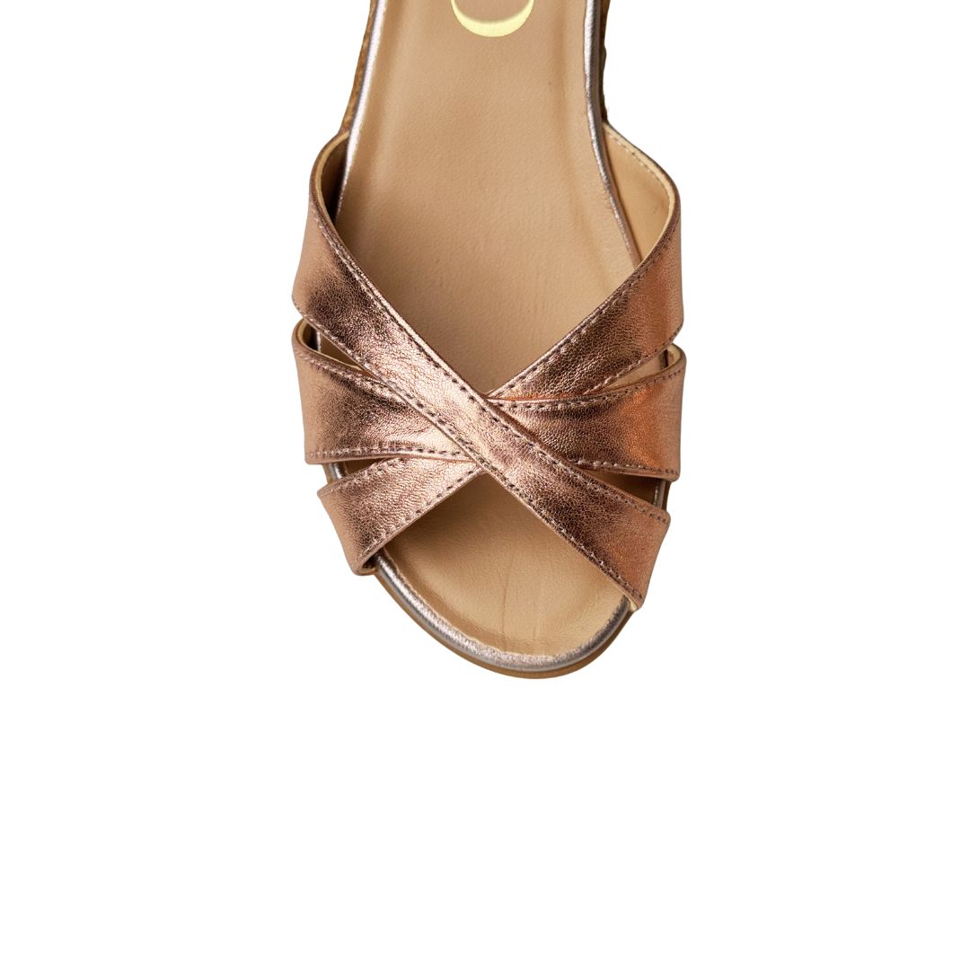 VANESSA Rose Gold sandal espadrilles