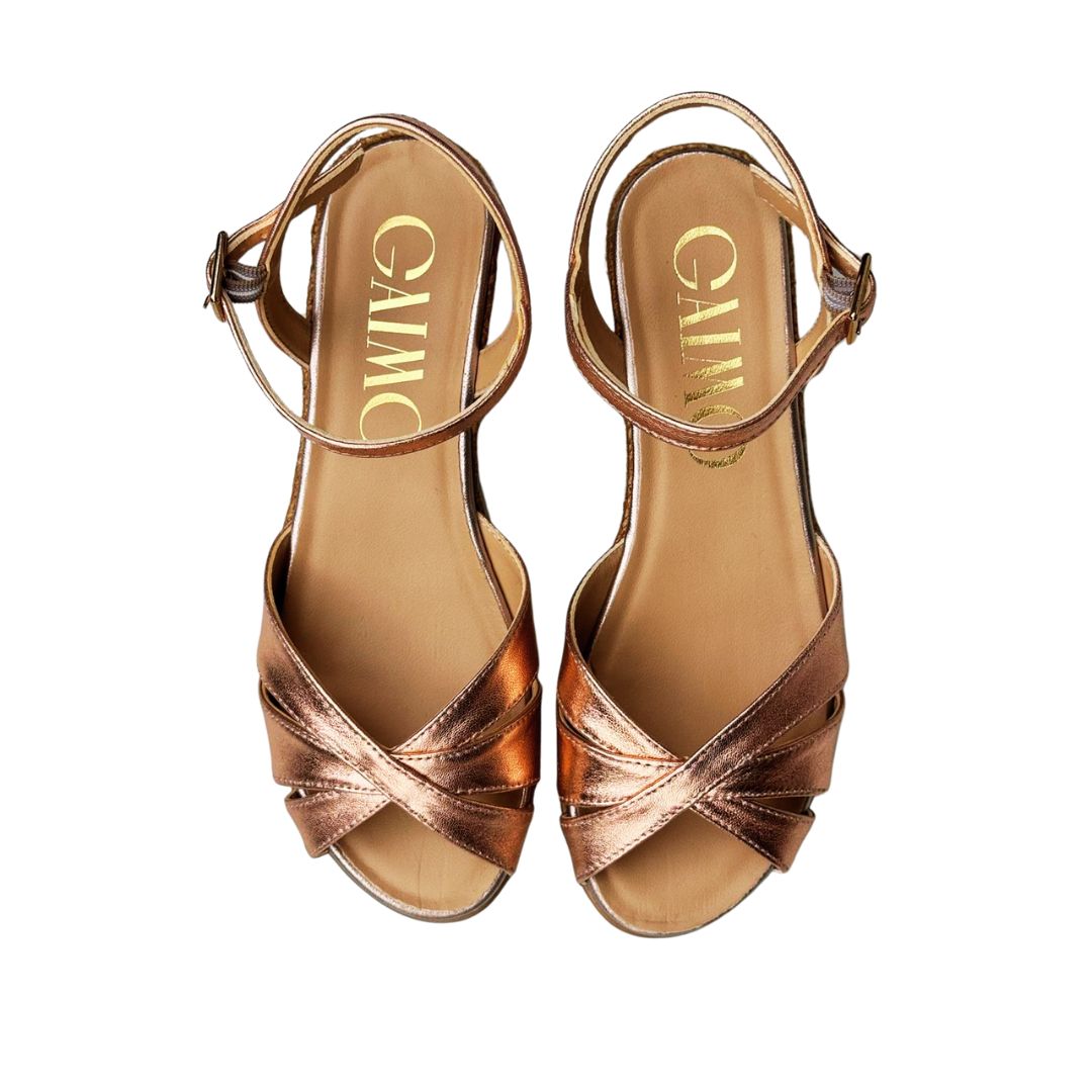 VANESSA Rose Gold sandal espadrilles