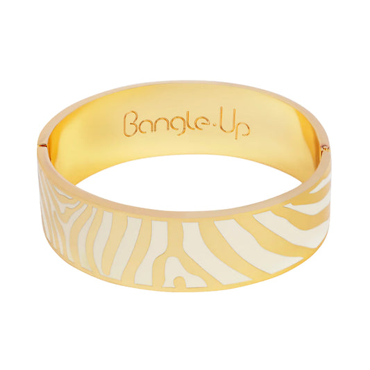 BANGLE UP - ZEBRA clasp bracelet - Sand White