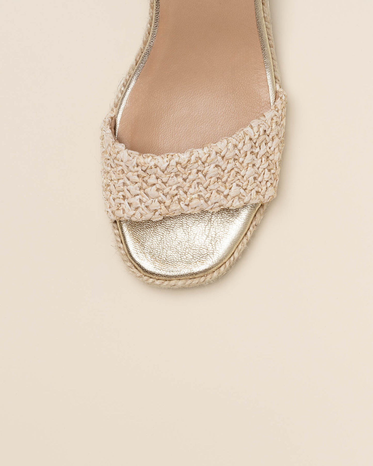 EVONY Raffia Gold espadrilles