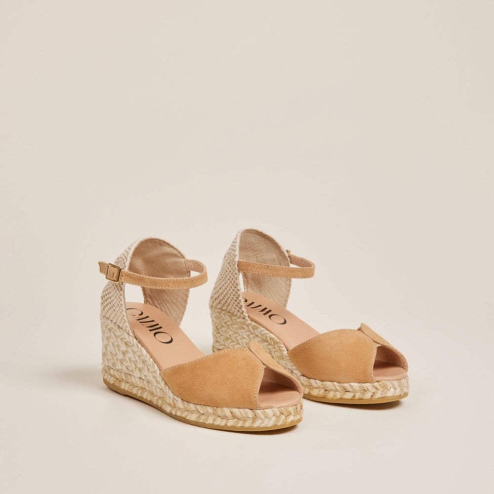 RONNY Nude wedge espadrilles