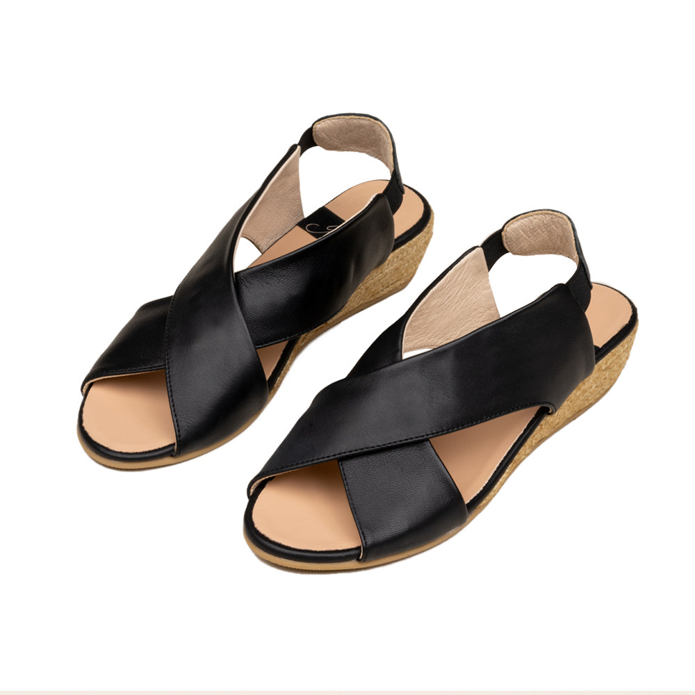 CYRUS Black sandal espadrilles - Badt and Co