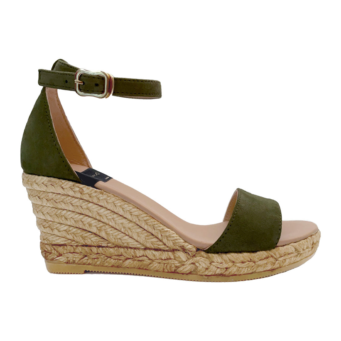 SEVILLA Olive Green wedges espadrilles - Badt and Co