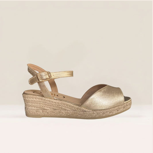LUSSY Gold espadrilles - Badt and Co