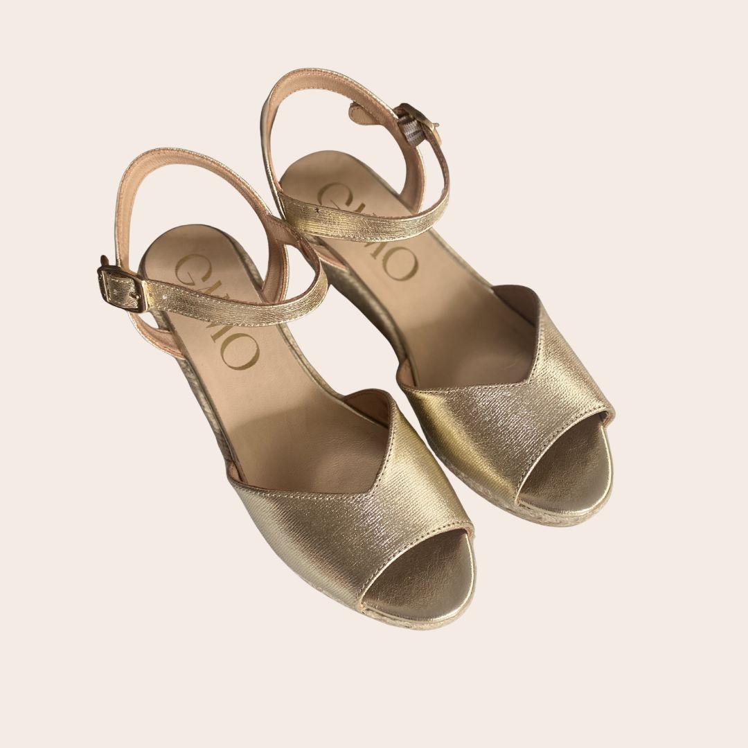 LUSSY Gold espadrilles - Badt and Co