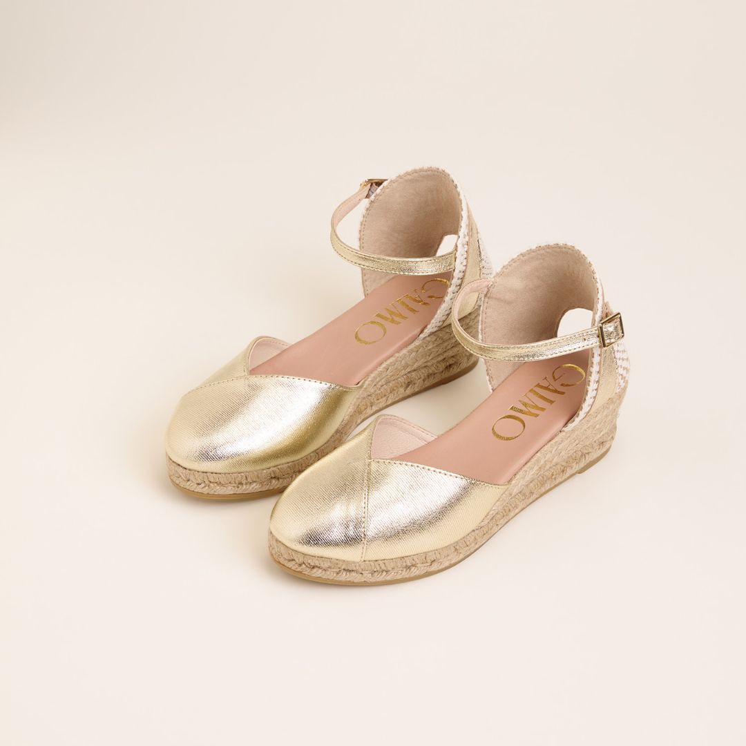 COPITA Gold espadrilles - Badt and Co