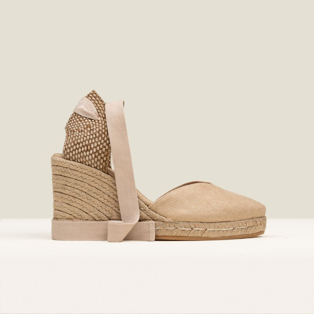 NARA Gold Nude espadrilles - Badt and Co