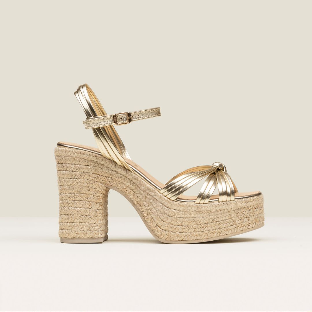 LOLITA Gold Heels espadrilles - Badt and Co
