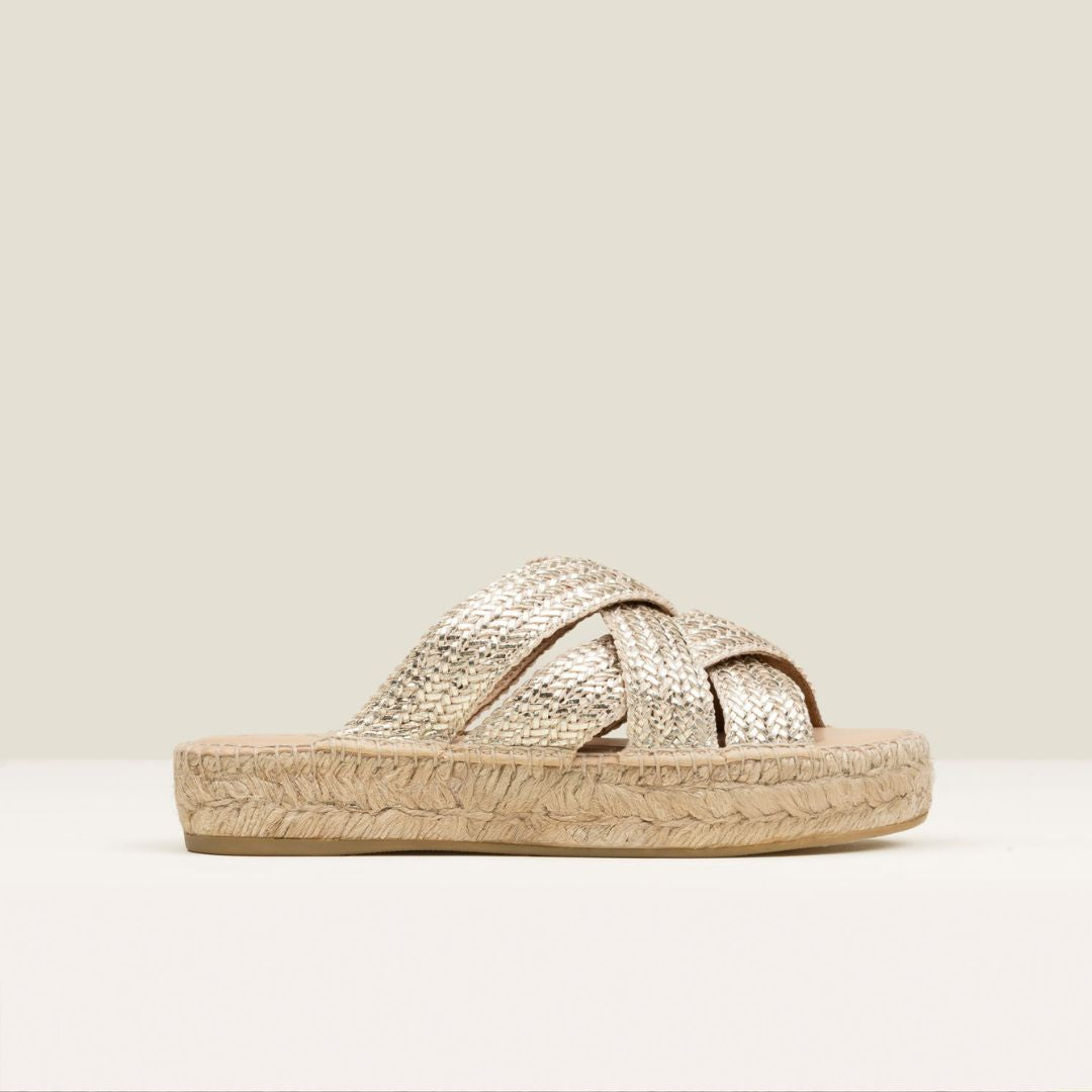 DSAN Gold espadrilles - Badt and Co