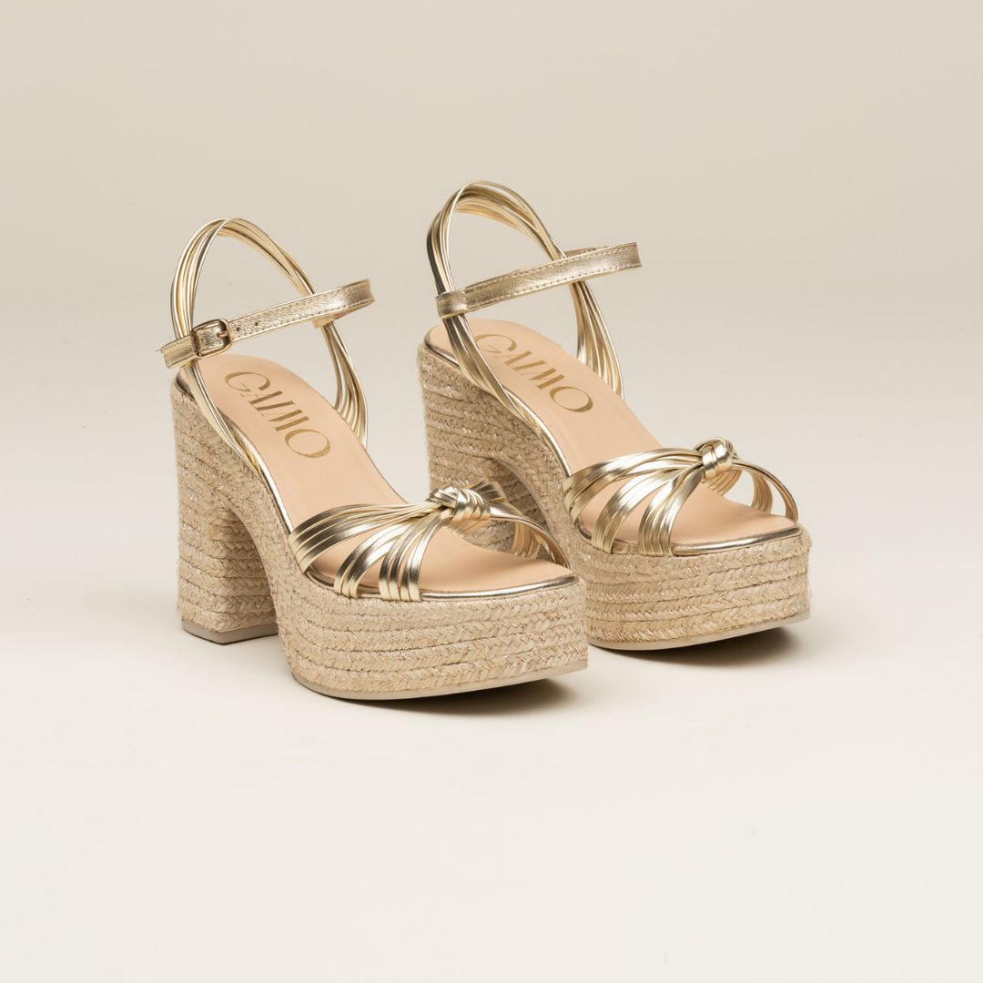 LOLITA Gold Heels espadrilles - Badt and Co