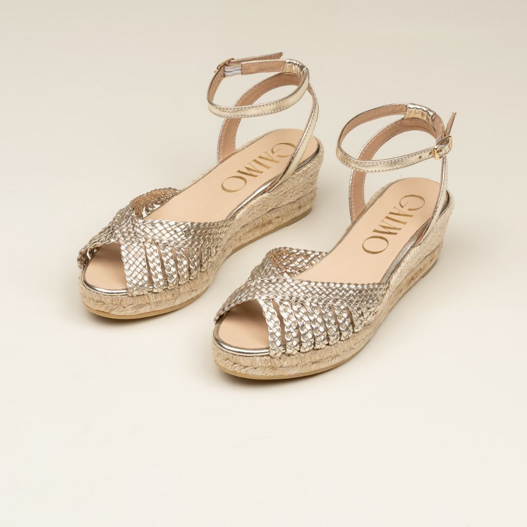 MELVIN Gold espadrilles - Badt and Co