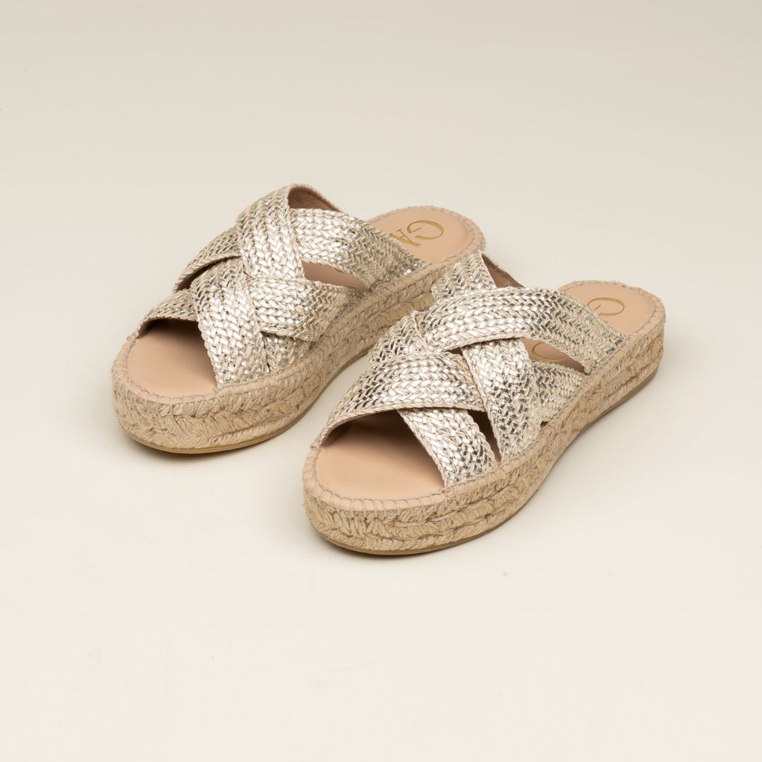 DSAN Gold espadrilles - Badt and Co