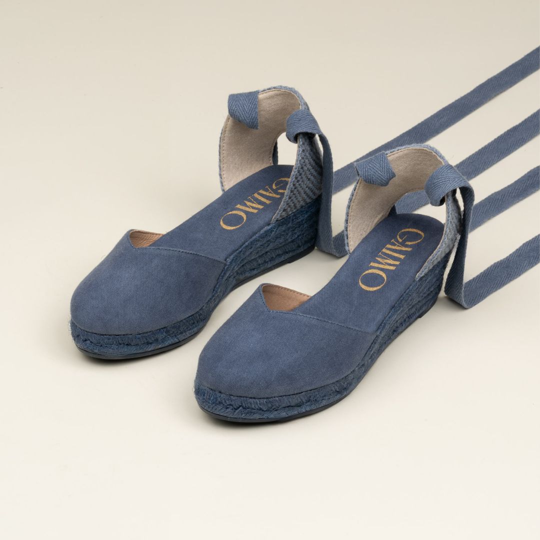 LINA Denim blue espadrilles - Badt and Co