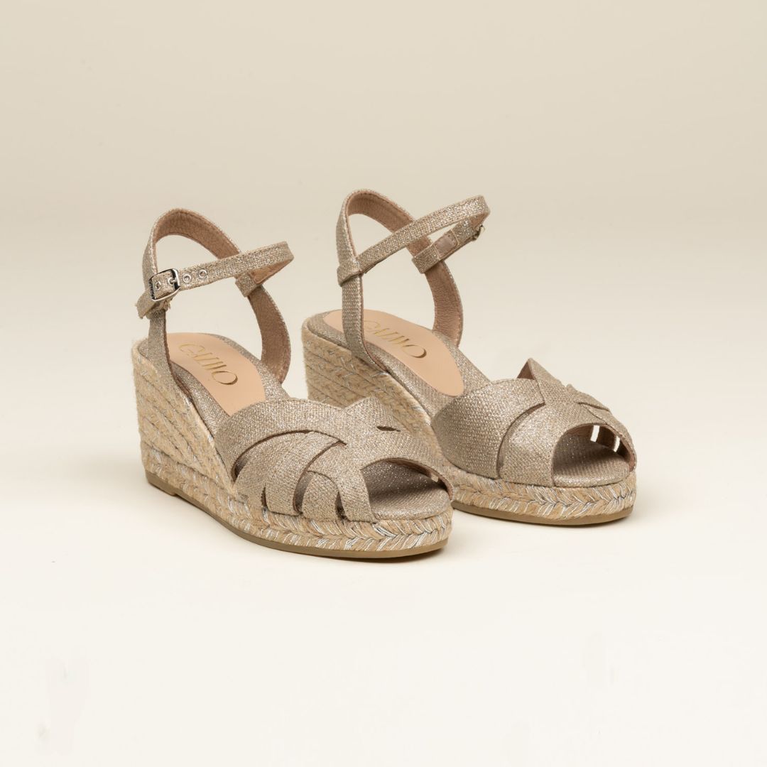 TERA Silver Glitter espadrilles - Badt and Co