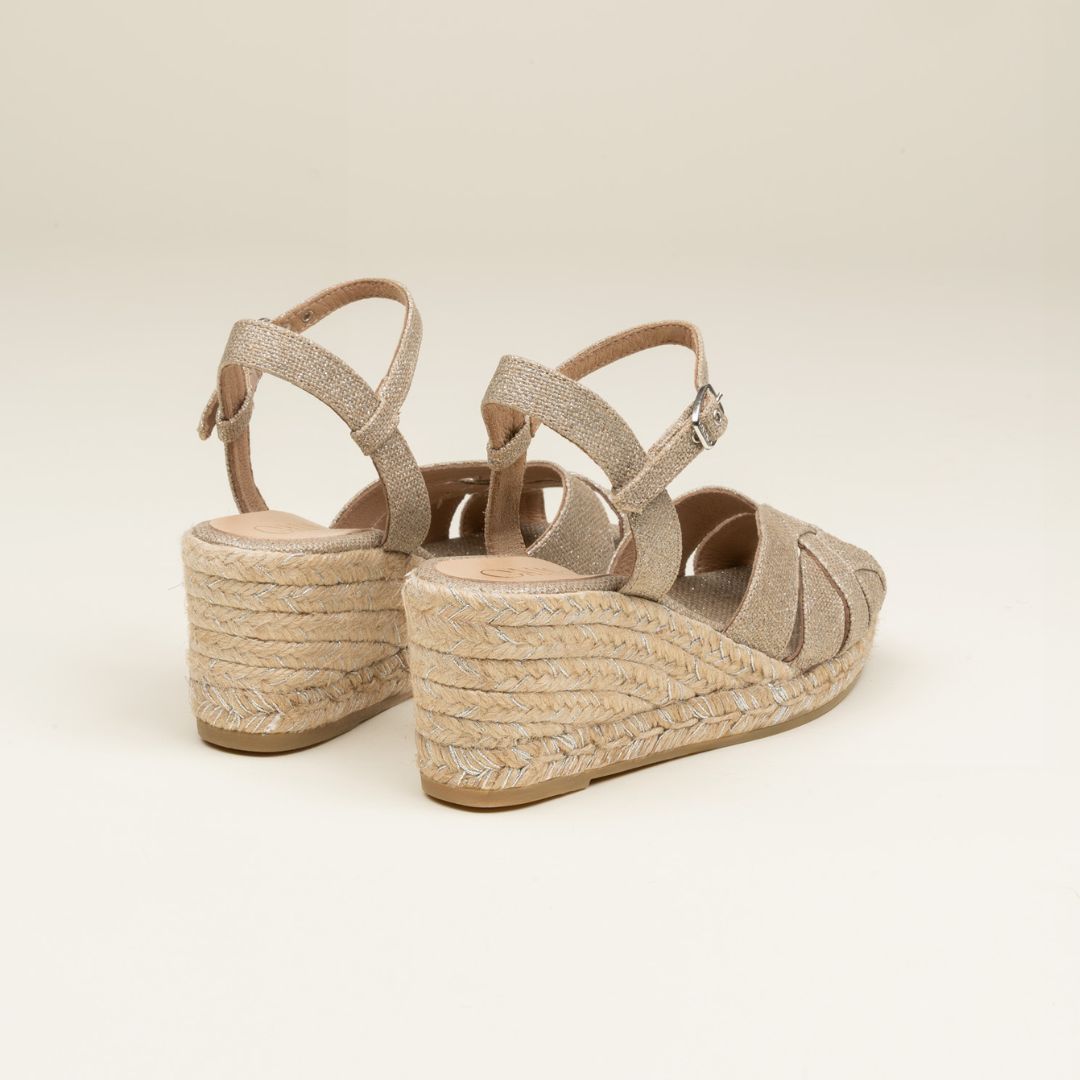 TERA Silver Glitter espadrilles - Badt and Co