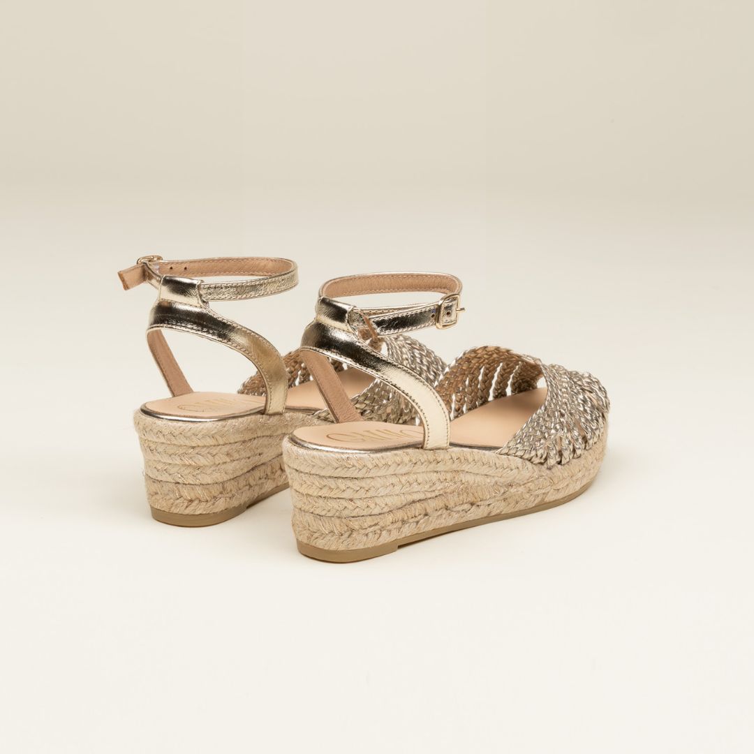 MELVIN Gold espadrilles - Badt and Co