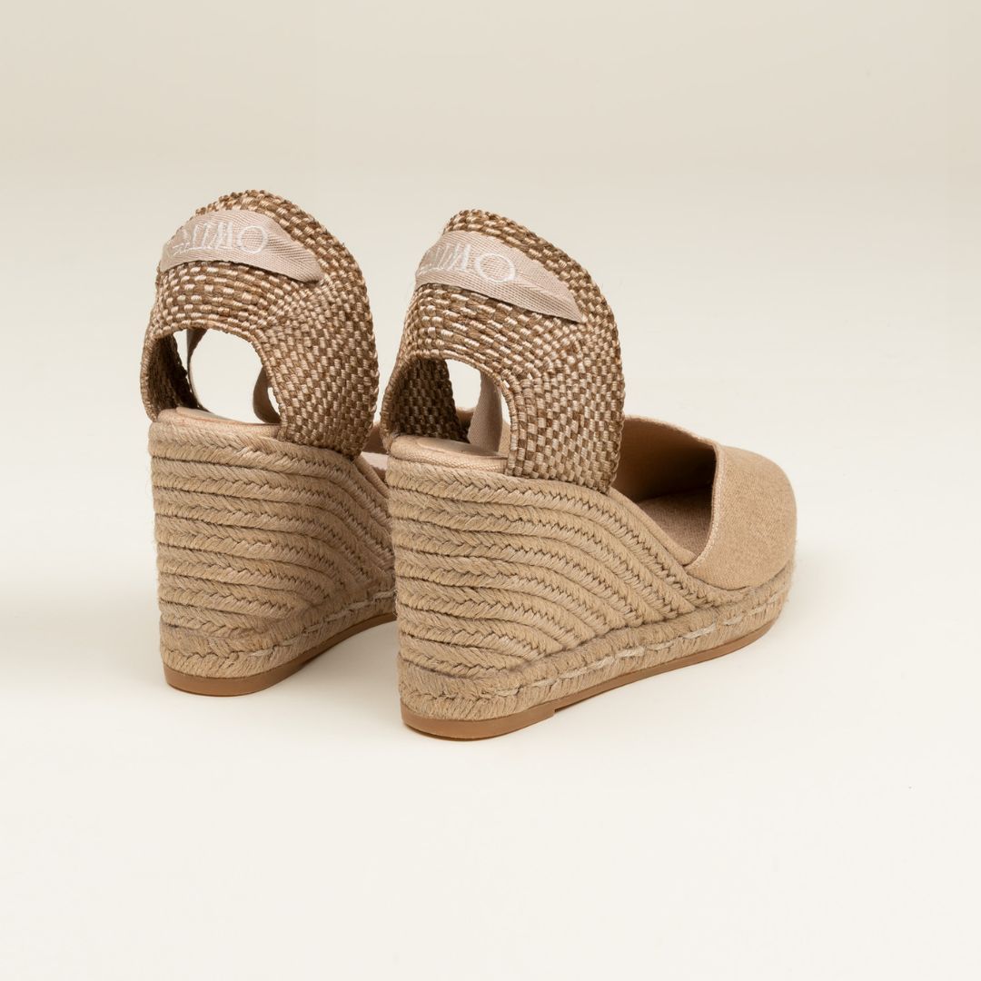 NARA Gold Nude espadrilles - Badt and Co