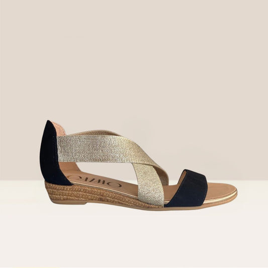 NOVER Black & Gold espadrilles