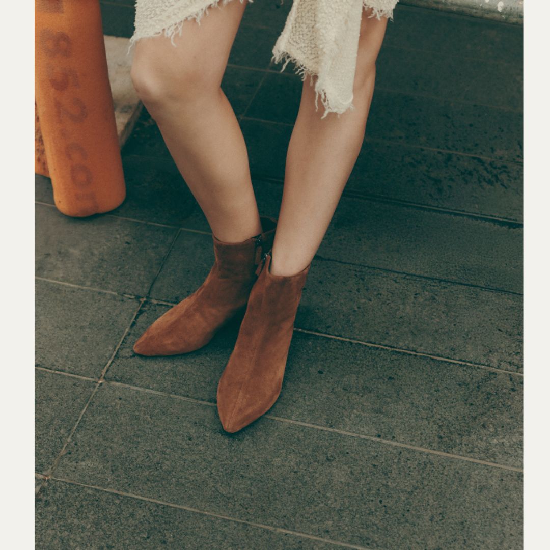 MAGNOLIA Tan Ankle Boot - Badt and Co