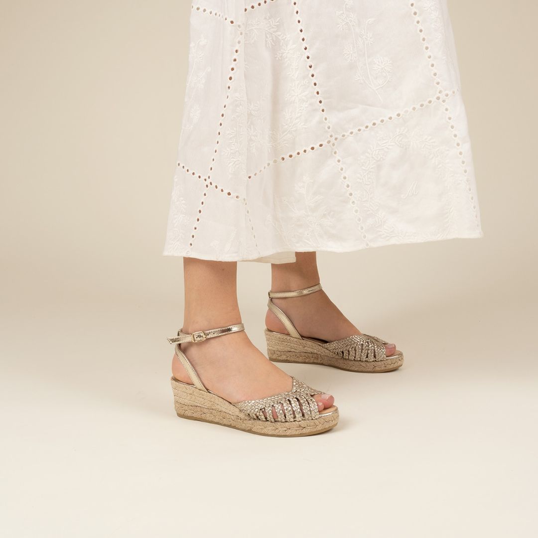 MELVIN Gold espadrilles - Badt and Co