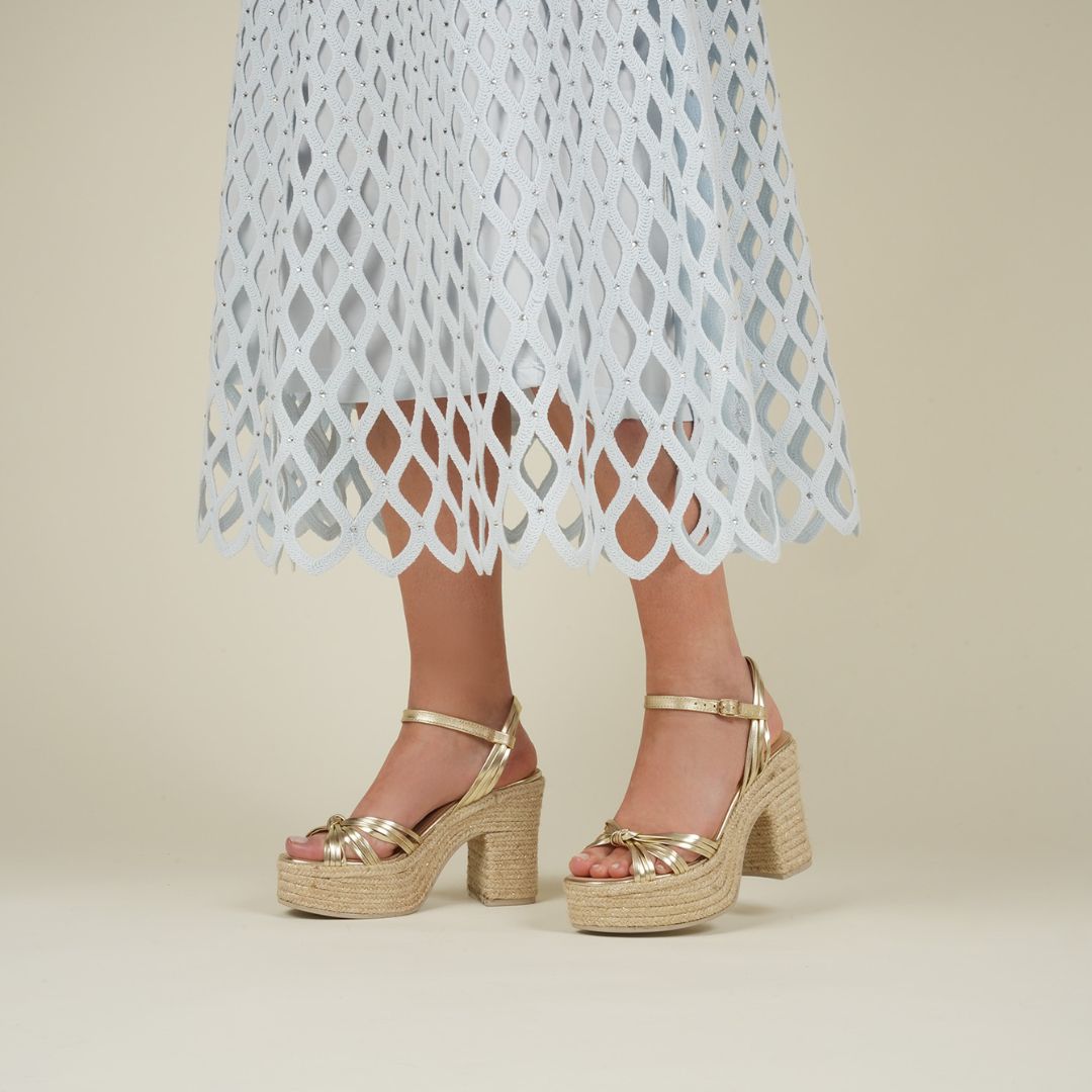 LOLITA Gold Heels espadrilles - Badt and Co