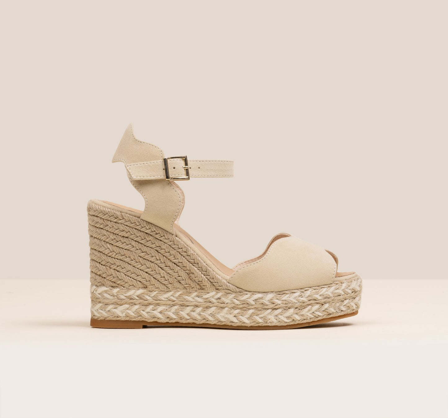 BOBY Cream wedges espadrilles