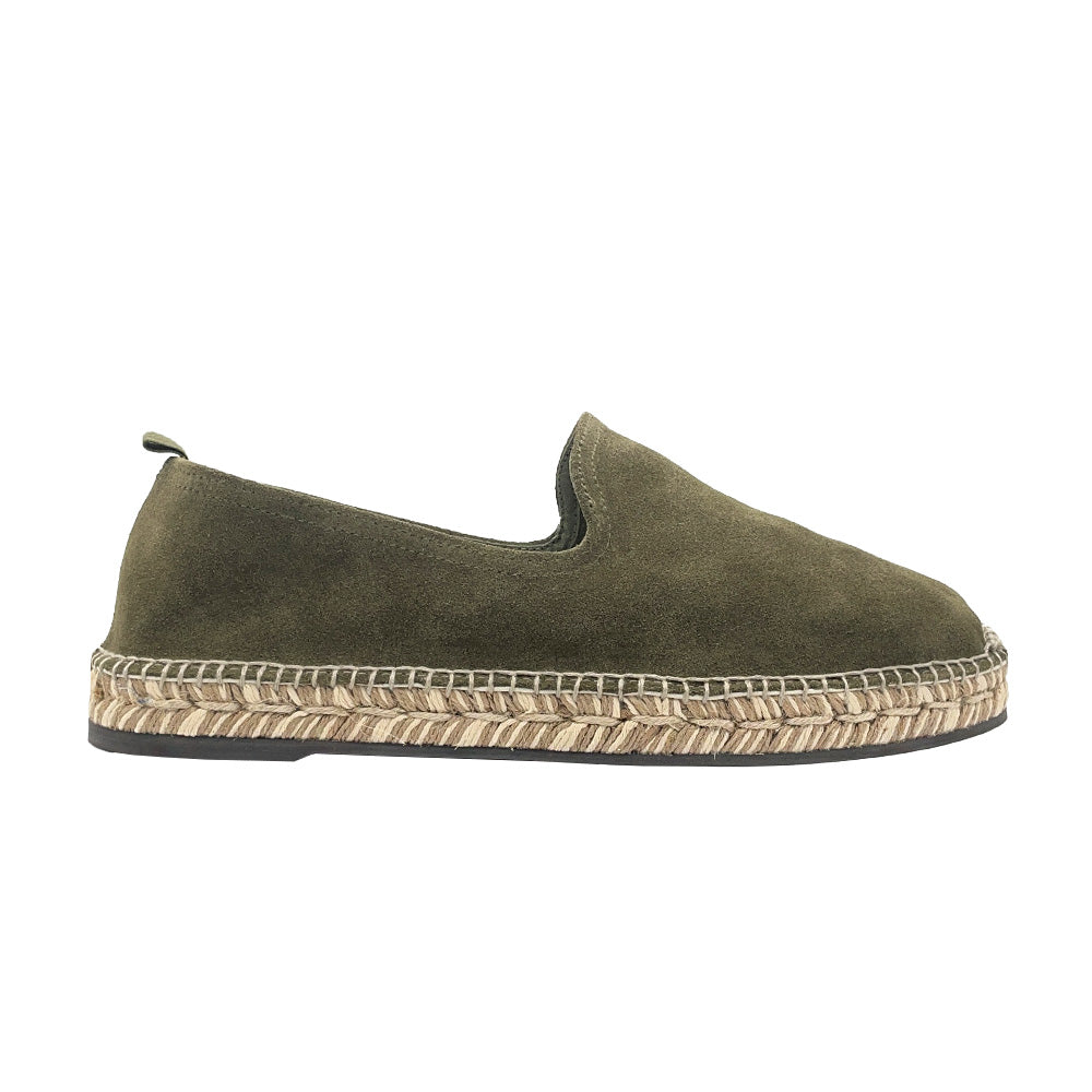 CANGREJO Kaki suede espadrilles