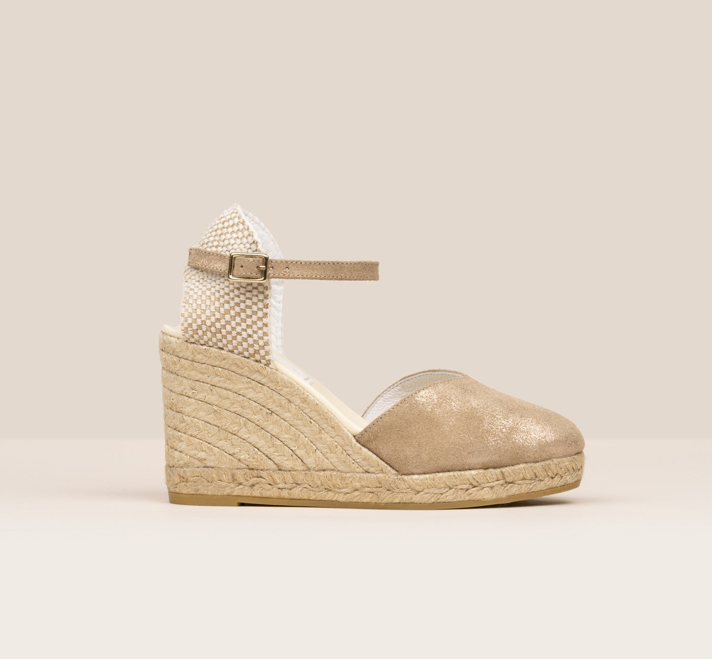 CLOE Ecru croste espadrilles