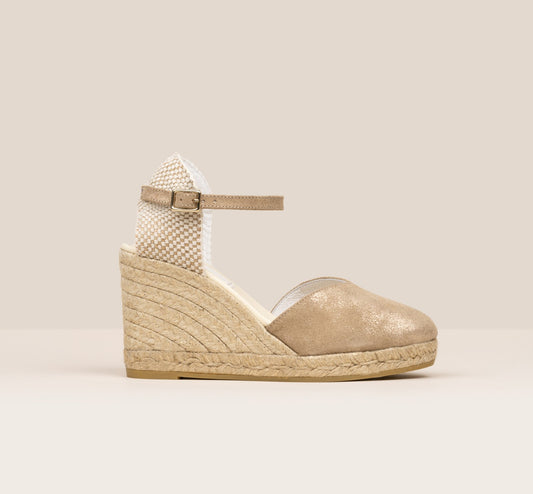 CLOE Ecru croste espadrilles