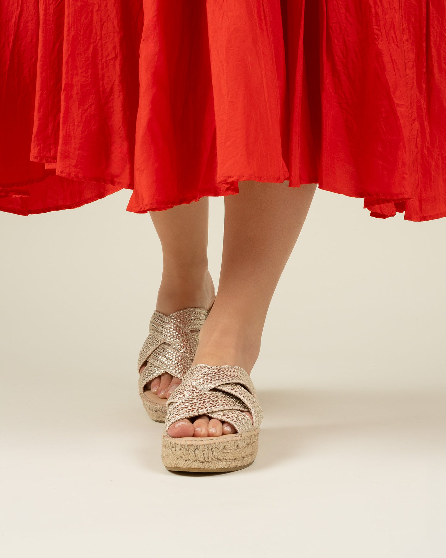 DSAN Gold espadrilles - Badt and Co