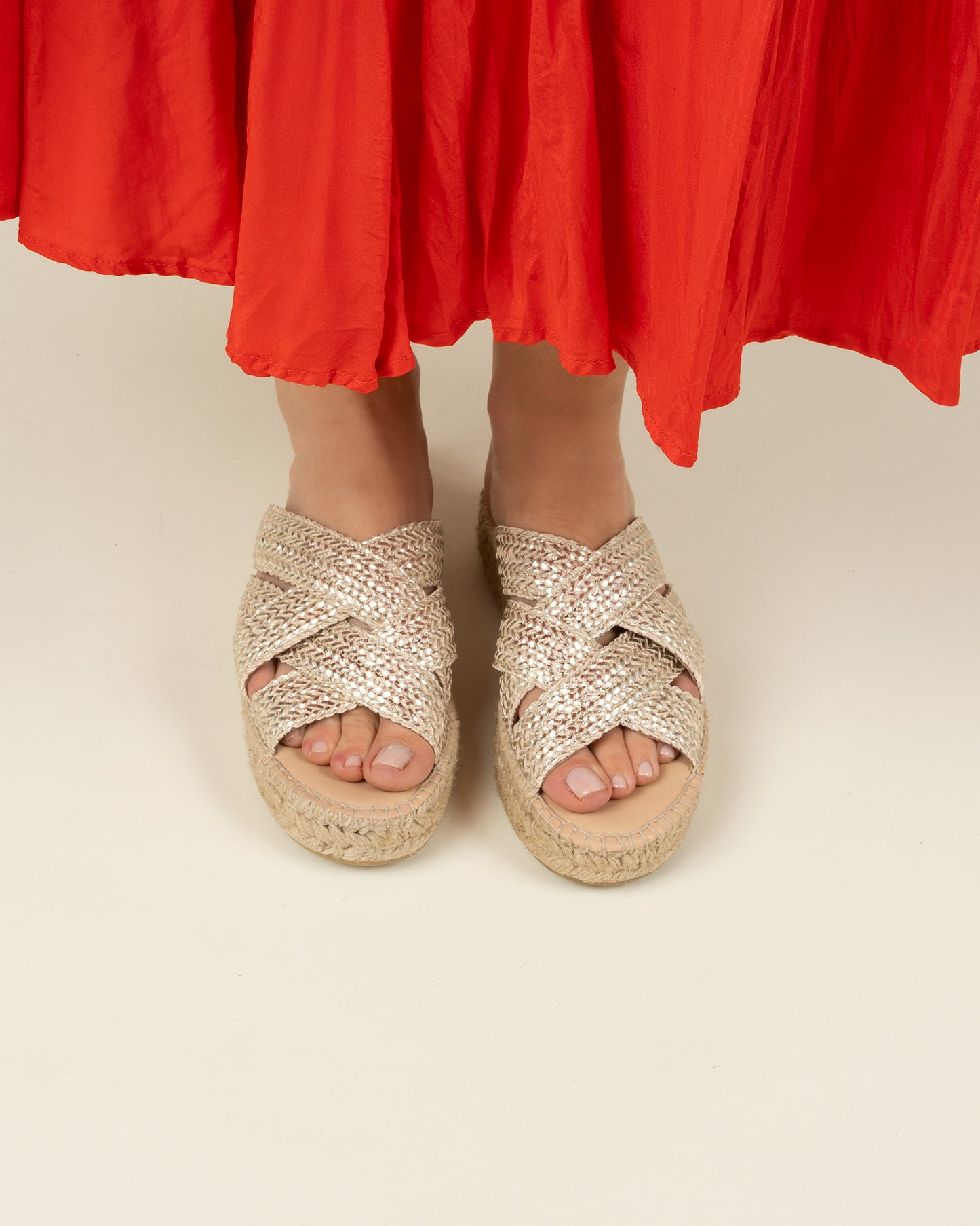 DSAN Gold espadrilles - Badt and Co