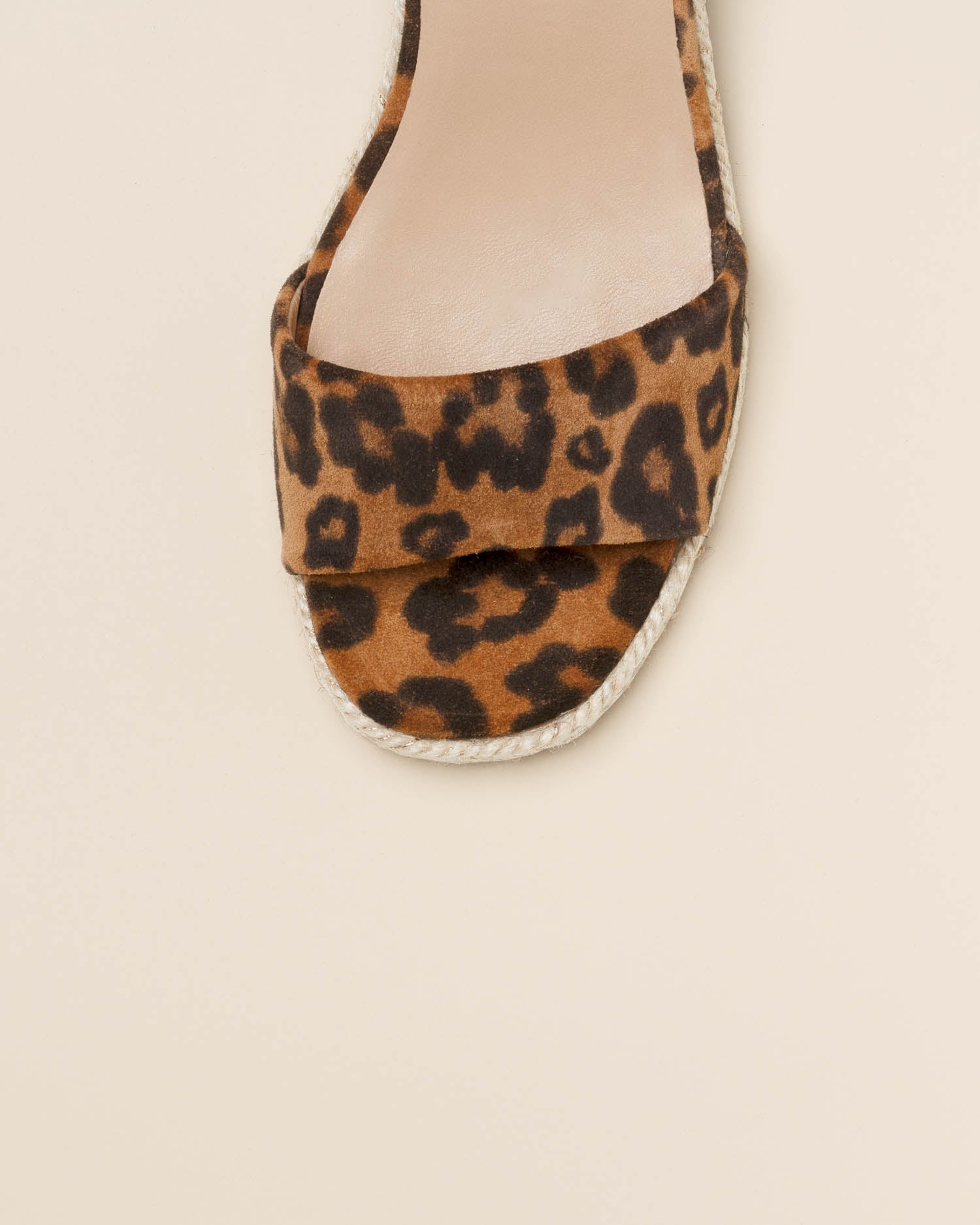 Evony Leopard mid-heel suede espadrilles