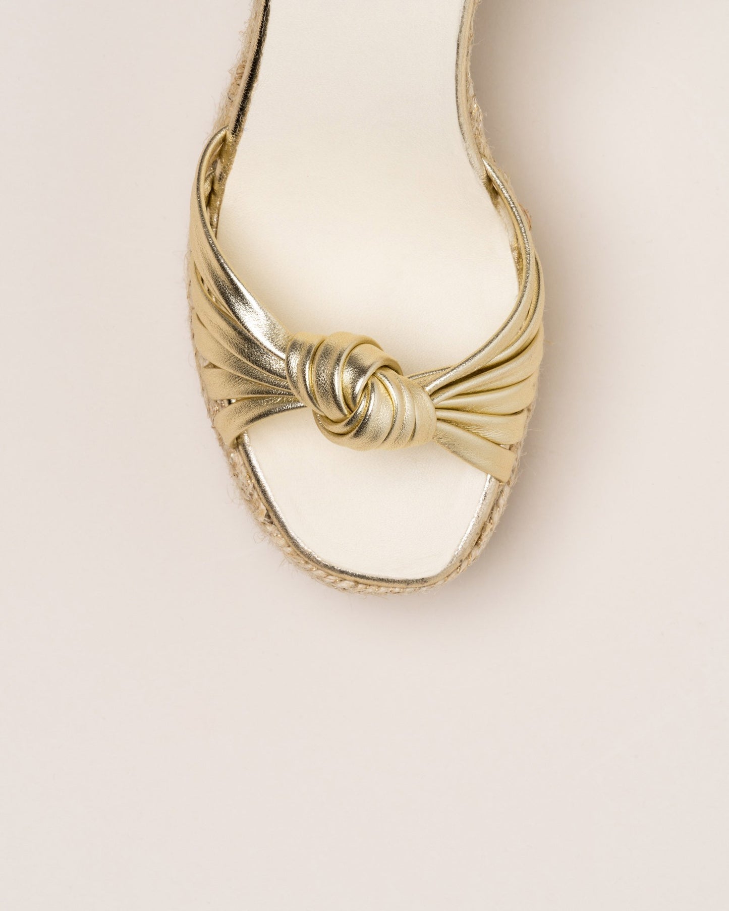 Melissa Gold high-wedge leather espadrilles 