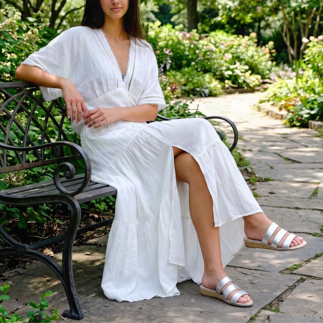 NOVA Silver espadrilles - Badt and Co