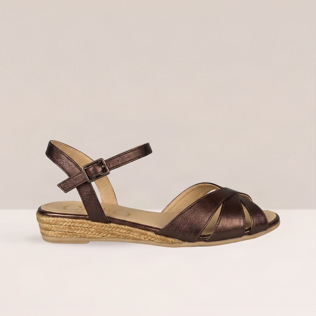 VANESSA Coffee sandal espadrilles - Badt and Co