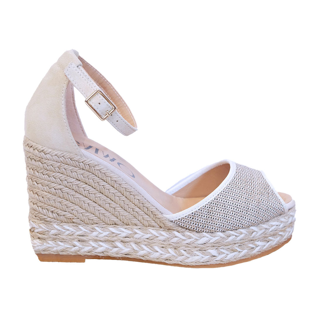 Espadrilles wedges handmade in Suede, jute and raffia comfortable shoes
