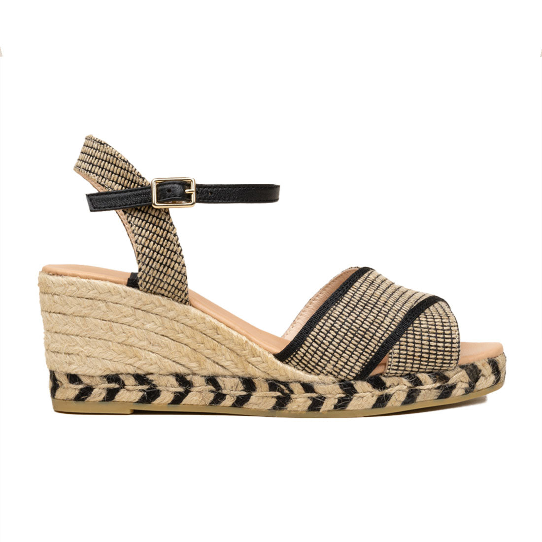 All black sale wedge espadrilles